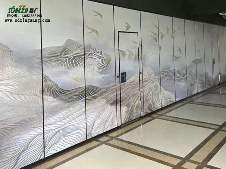 濰坊活動隔斷廠家酒店活動隔斷墻，展廳折疊推拉門，移動屏風(fēng)高隔